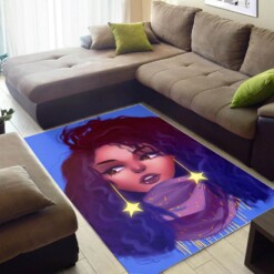 African American Pretty Afro Lady Themed Home Rug