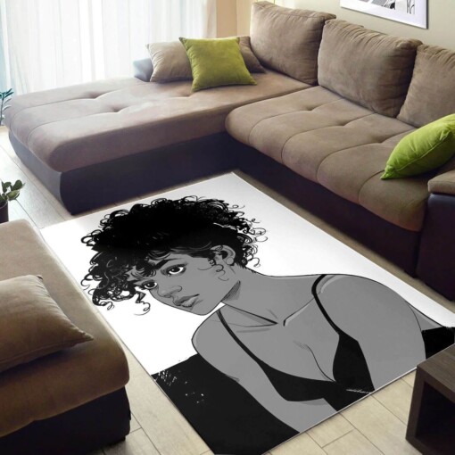 African American Pretty Black Afro Girl Carpet Afrocentric Decorating Ideas Rug