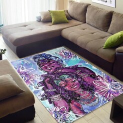 African American Pretty Black Afro Lady Carpet Afrocentric Home Rug