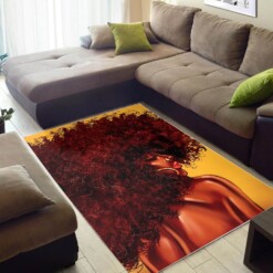 African American Pretty Black Afro Lady Style Themed House Rug