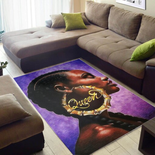 African Beautiful Afro Girl Print Carpet Themed Decorating Ideas Rug