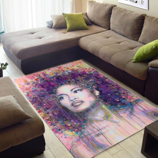 African Beautiful Afro Woman Carpet Design Themed Rooms Ideas Rug