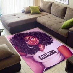 African Beautiful Melanin Girl American Carpet Afrocentric Decorating Ideas Rug