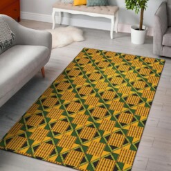 African Kente Print Pattern Area Limited Edition Rug