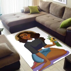 African Pretty Afro American Woman Design Floor Afrocentric Living Room Ideas Rug