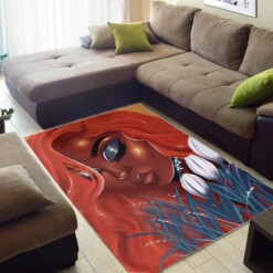 African Pretty Melanin Afro Girl Inspired Afrocentric Home Rug