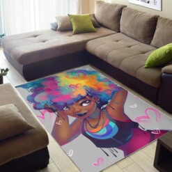 Afrocentric Beautiful Lady African American Carpet Living Room Ideas Rug