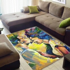 Afrocentric Beautiful Melanin Poppin Girl African American Print Modern Themed Living Room Rug