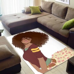 Afrocentric Pretty Lady African Carpet Home Rug