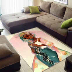 Afrocentric Pretty Melanin Afro Girl African American Carpet Themed Decorating Ideas Rug