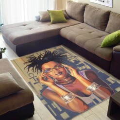 Afrocentric Pretty Melanin Beauty Girl Carpet African Design Themed Living Room Rug