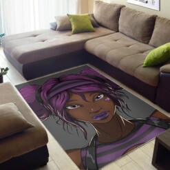 Afrocentric Pretty Melanin Black Girl African American Art Themed House Rug