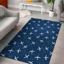 Airplane Print Pattern Area Limited Edition Rug