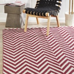 Alice Chevron Red Flatweave Limited Edition Rug