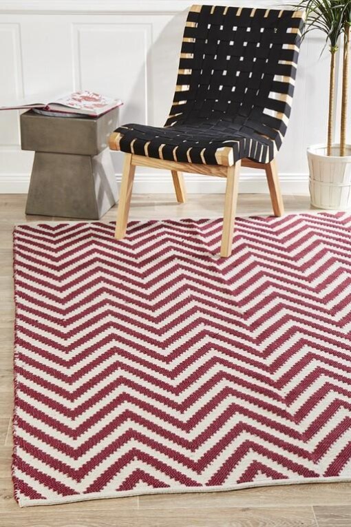 Alice Chevron Red Flatweave Limited Edition Rug