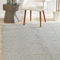 Alice Diamond Blue Flatweave Limited Edition Rug