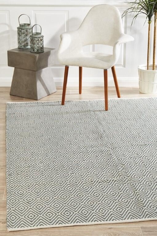 Alice Diamond Blue Flatweave Limited Edition Rug