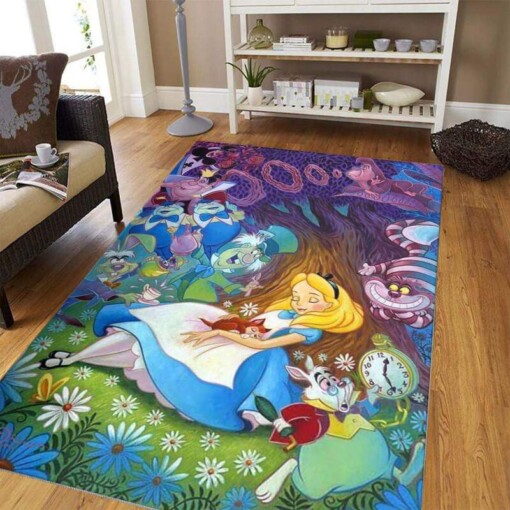 Alice In Wonderland Love Decorative Floor Rug