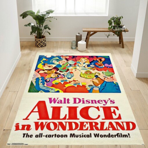 Alice In Wonderland Rug  Custom Size And Printing