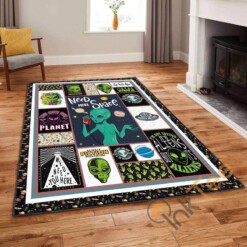 Aliens Need More Space Science Fiction Living Room Kitchen Bedroom Gift For Family Rug