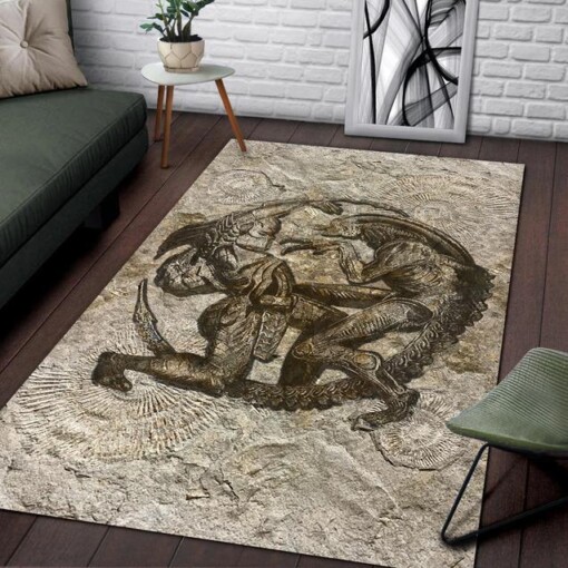 Aliens Vs Predator Fossil Area Rug