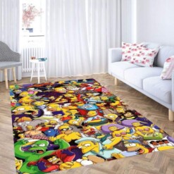 All Simpsons Characters Carpet Rug