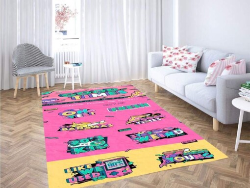 Alphabet Graphic Wallpaper Carpet Rug