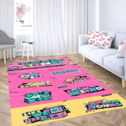 Alphabet  Graphic Wallpaper Living Room Modern Carpet Rug