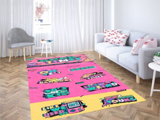 Alphabet  Graphic Wallpaper Living Room Modern Carpet Rug