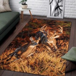 Amazing Deer Hunting Rectangle Limited Edition Rug