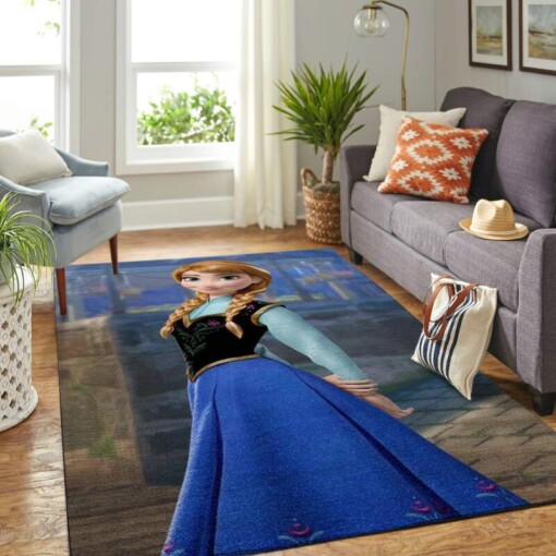 Anna Frozen Living Room Area Rug