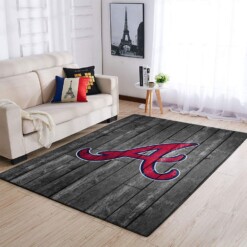 Atlanta Braves Living Room Area Rug