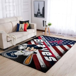 Atlanta Braves Living Room Area Rug