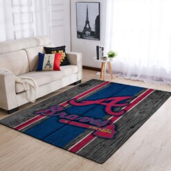 Atlanta Braves Living Room Area Rug