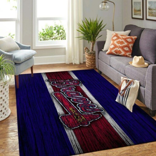 Atlanta Braves Living Room Area Rug