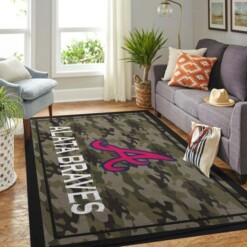 Atlanta Braves Living Room Area Rug