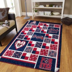 Atlanta Braves Living Room Area Rug