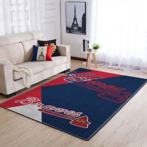 Atlanta Braves Living Room Area Rug