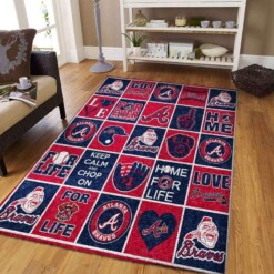 Atlanta Braves Living Room Area Rug