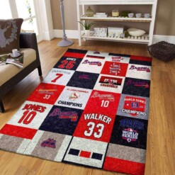 Atlanta Braves Living Room Area Rug