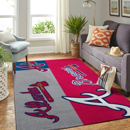 Atlanta Braves Living Room Area Rug