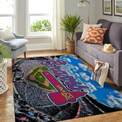 Atlanta Braves Living Room Area Rug