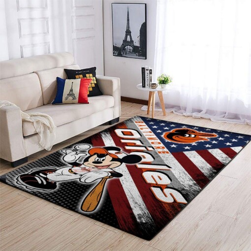 Baltimore Orioles Living Room Area Rug