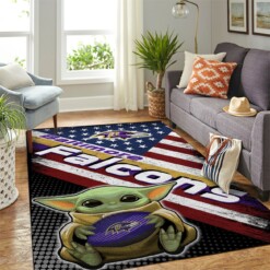 Baltimore Ravens Living Room Area Rug