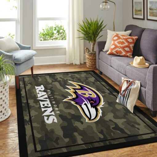 Baltimore Ravens Living Room Area Rug