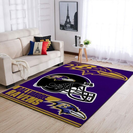 Baltimore Ravens Living Room Area Rug