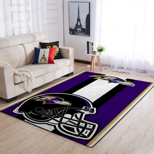 Baltimore Ravens Living Room Area Rug