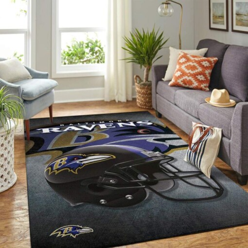 Baltimore Ravens Living Room Area Rug