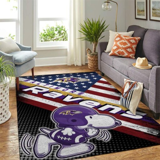 Baltimore Ravens Living Room Area Rug