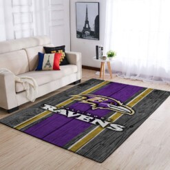 Baltimore Ravens Living Room Area Rug